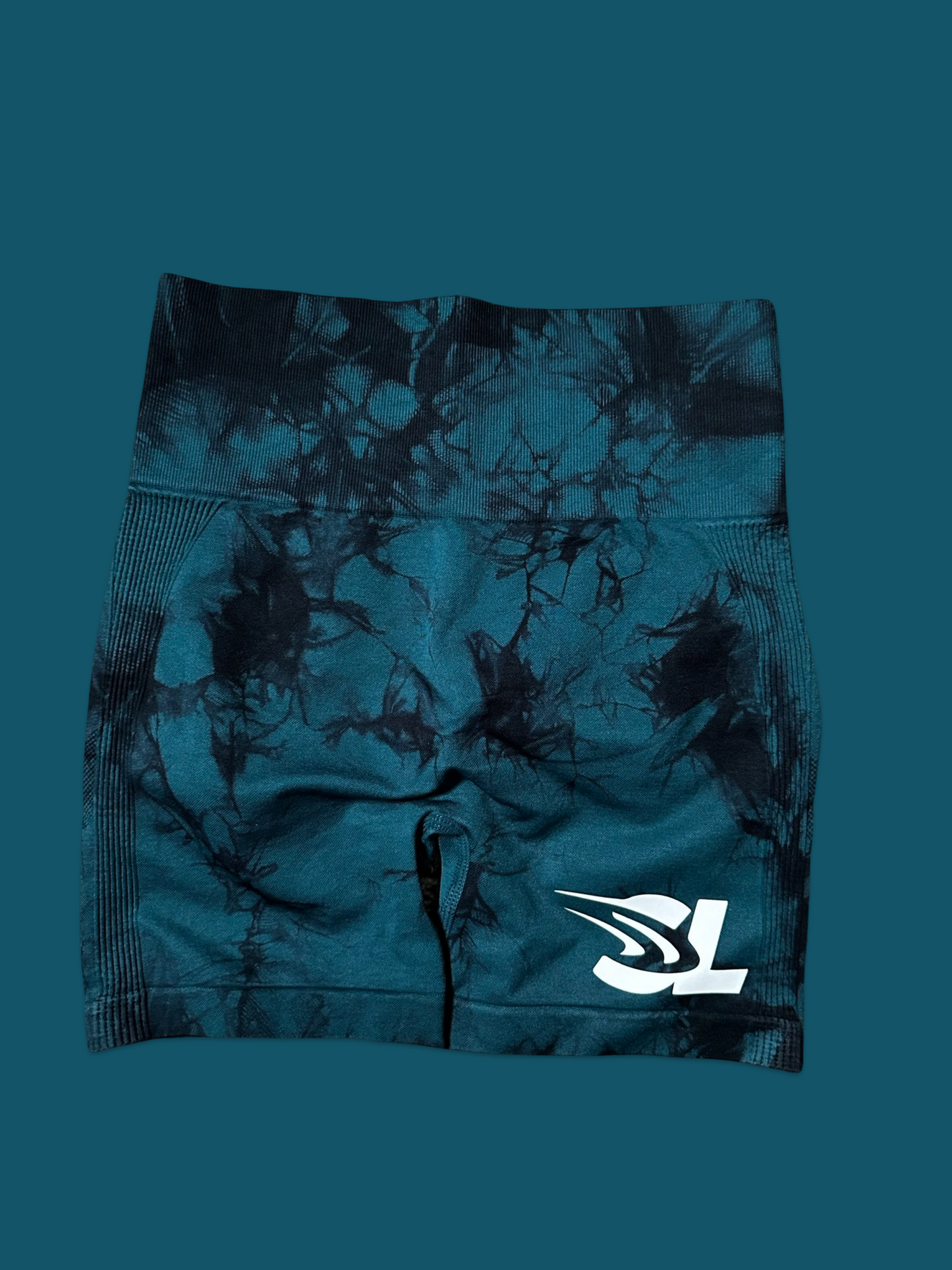 SL Green Tie Dye Women Leggings Shorts