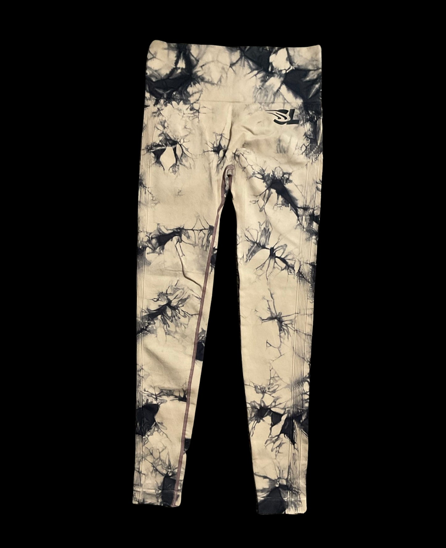 Cream Tie Dye Women Leggings